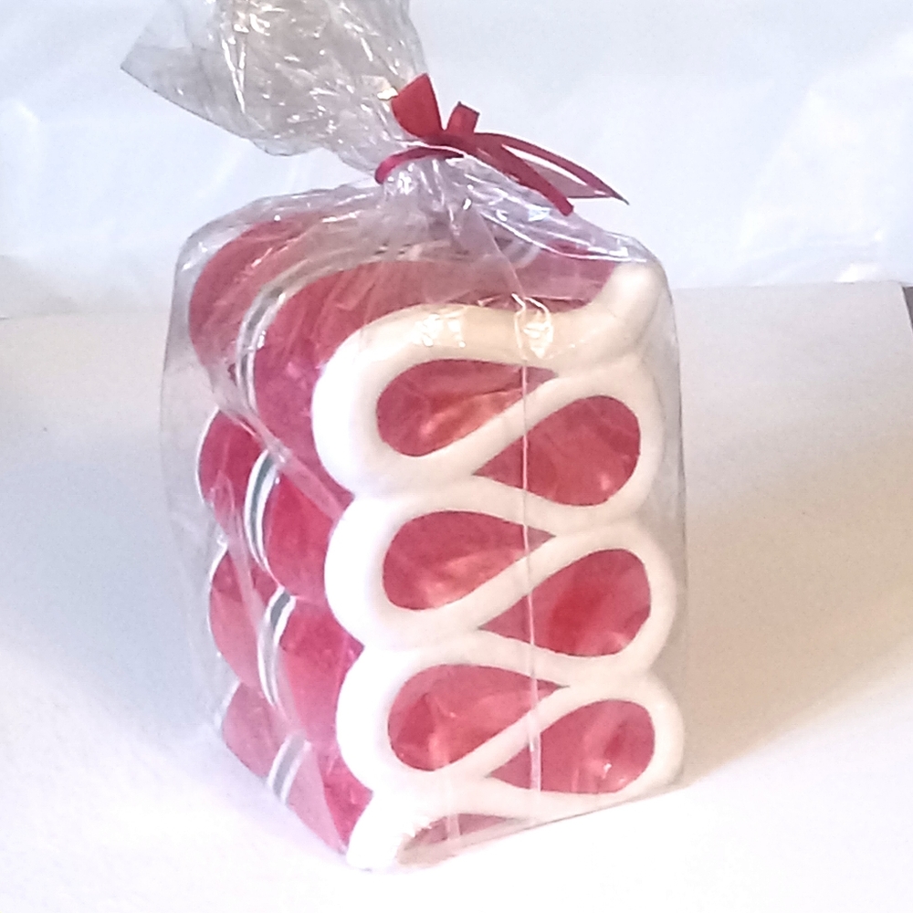 Christmas Ribbon Candy Candle 6" Tall. New without price tag.